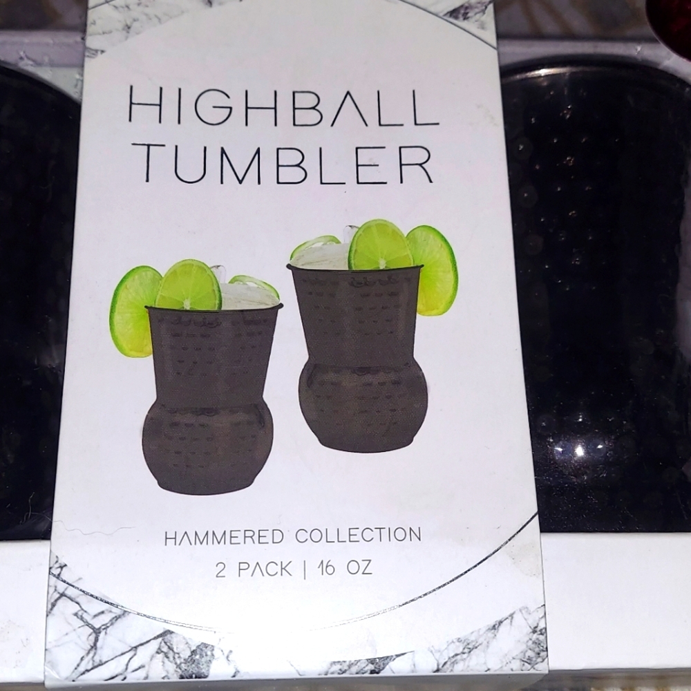 Black Highball Tumblers - 2 Pack